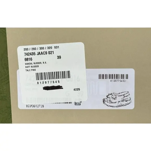 Gucci Women's Horsebit Rubber Pink Slingback Sandals 9 US (39 Eu) IT 742435 NIB - Picture 14 of 14